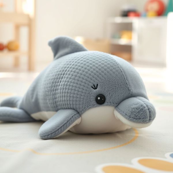 Zdjęcie miękkiej maskotki delfina