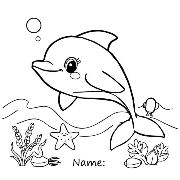 Strona do kolorowania: Delfin