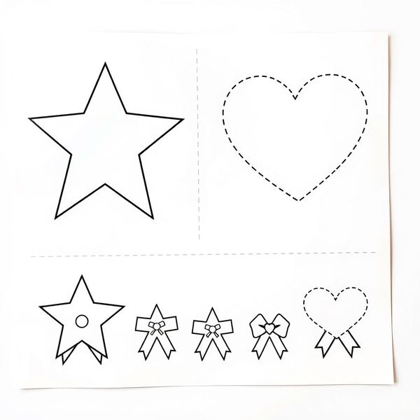 Szablony kształtów — gwiazdka i serduszko