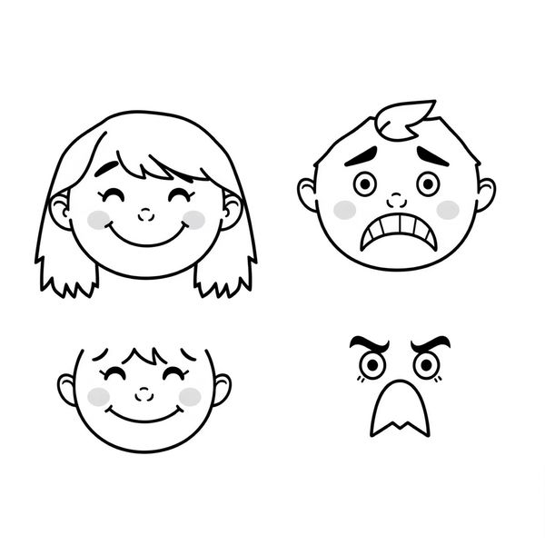 Kolorowanki z dużymi buziami