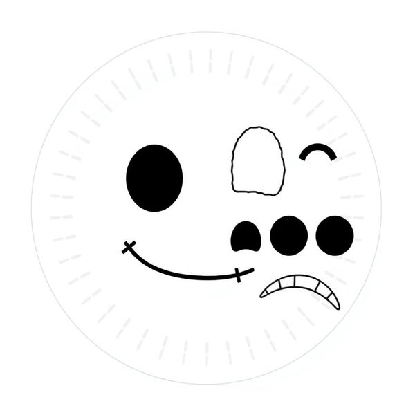 Szablony talerzyków emotikonowych