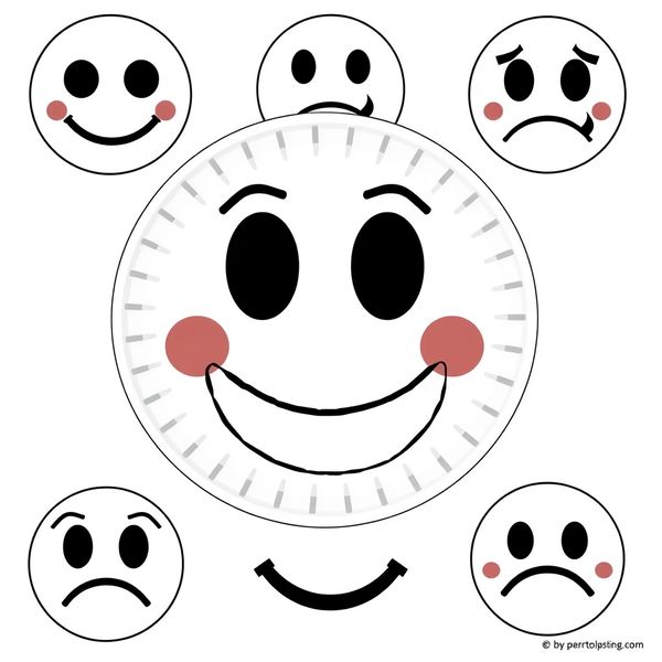 Szablony talerzyków emotikonowych