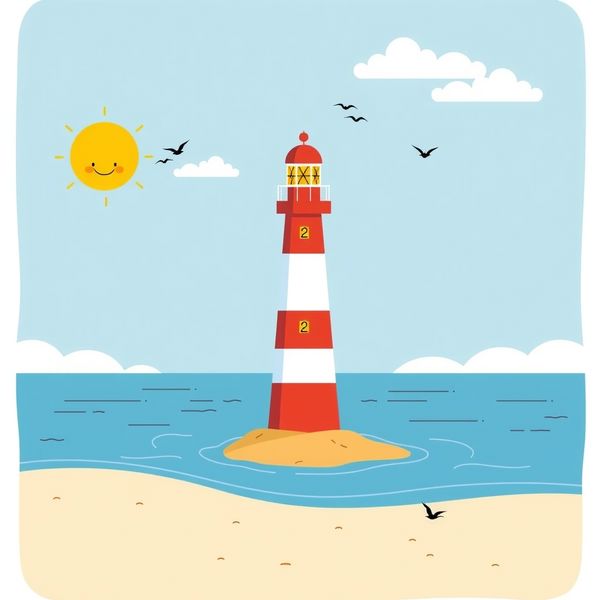 Duża ilustracja latarni morskiej