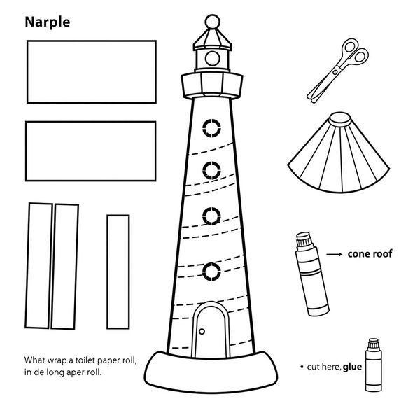 Szablon do wycięcia — części latarni