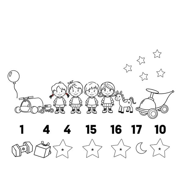 Kolorowanka: Liczymy przyjaciół