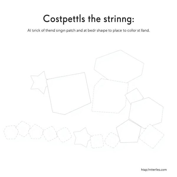 Szablon koralików i sznurka do druku