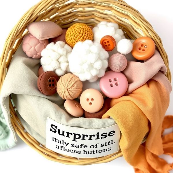 Ilustracja: Kosz niespodzianek (zabawa sensoryczna)