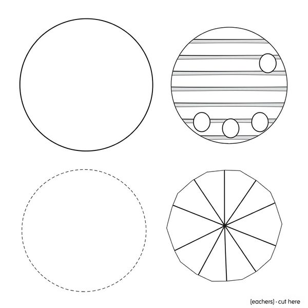 Szablony piłek (koła) do wycięcia