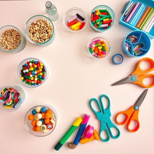 Stacja z materiałami — widok z góry