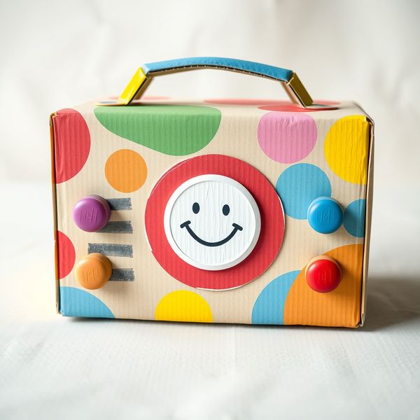 Kartonowe radio — rekwizyt