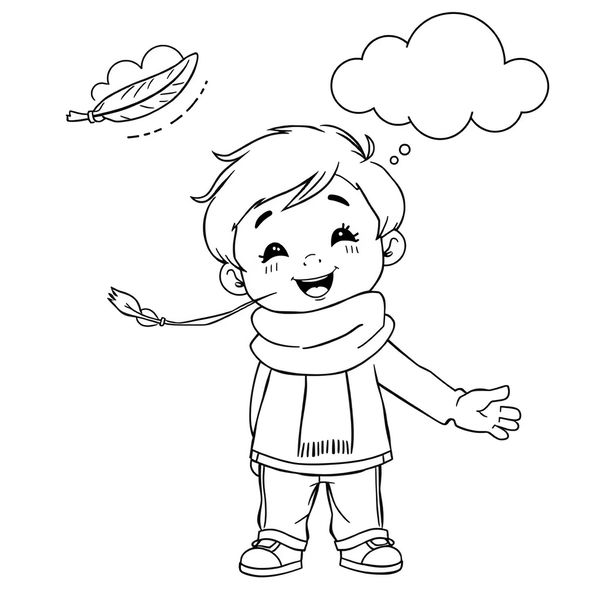 Kolorowanka: wiatr i zabawy