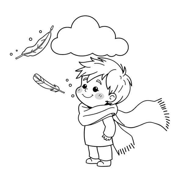 Kolorowanka: wiatr i zabawy