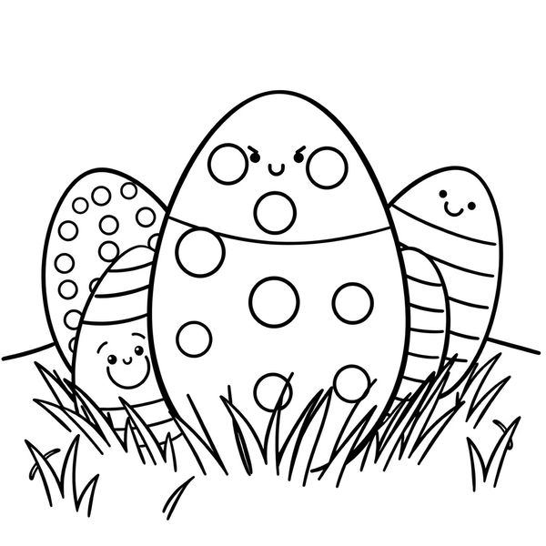 Kolorowanka: Wielkanocne jajeczka