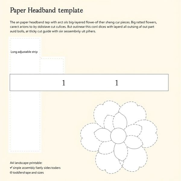 Opaska z kwiatkiem - szablon