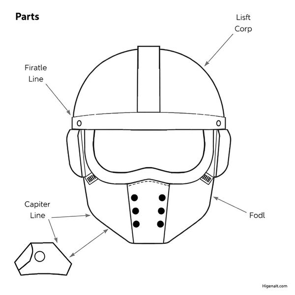 Szablon papierowego hełmu