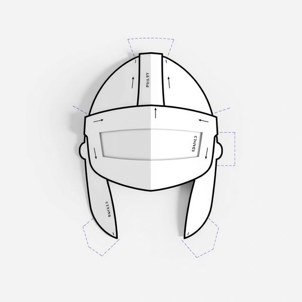 Szablon papierowego hełmu