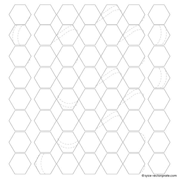 Szablon plastra miodu — wzór sześciokątów