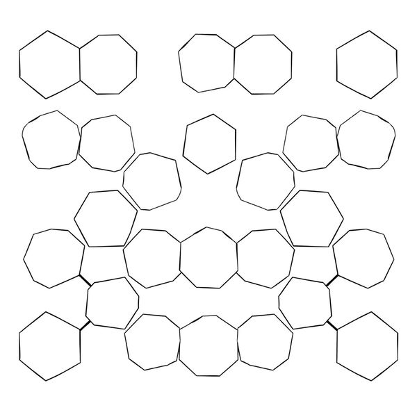 Szablon plastra miodu — wzór sześciokątów