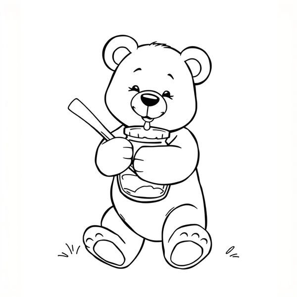 Kolorowanka: Przytulny miś