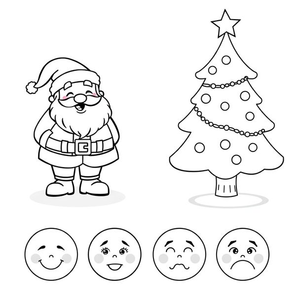 Kolorowanka: Mikołaj i buźki