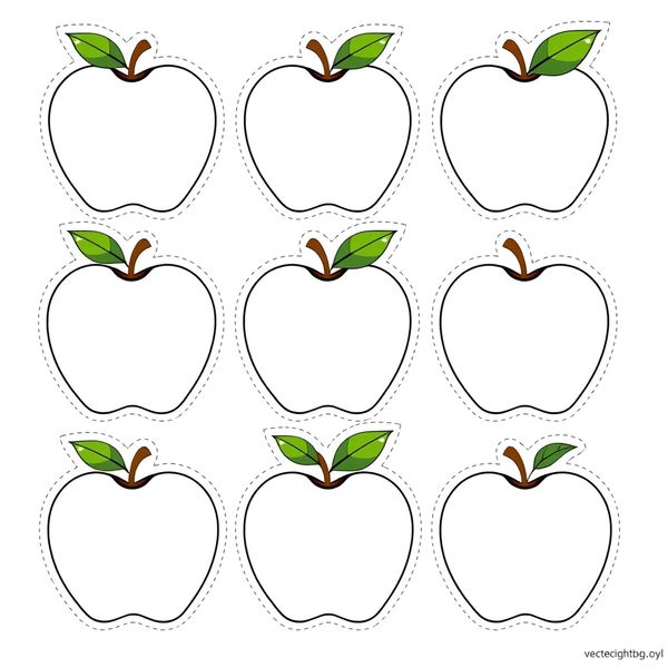 Szablon jabłuszek – do wycięcia