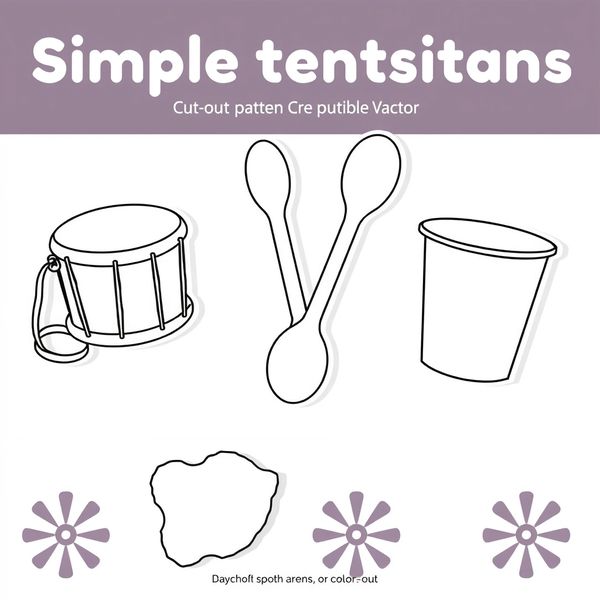 Szablony instrumentów perkusyjnych do wycięcia