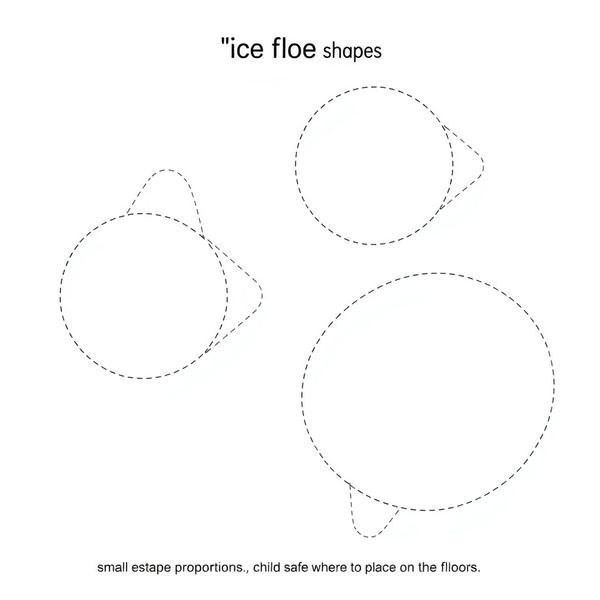 Szablon: Krążki lodu (poduszki) — zestaw do druku