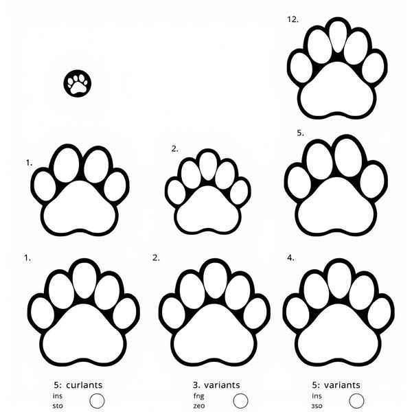 Szablon: Łapki/niedźwiedzie kroki (na podłogę)