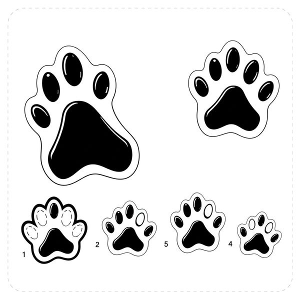 Szablon: Łapki/niedźwiedzie kroki (na podłogę)