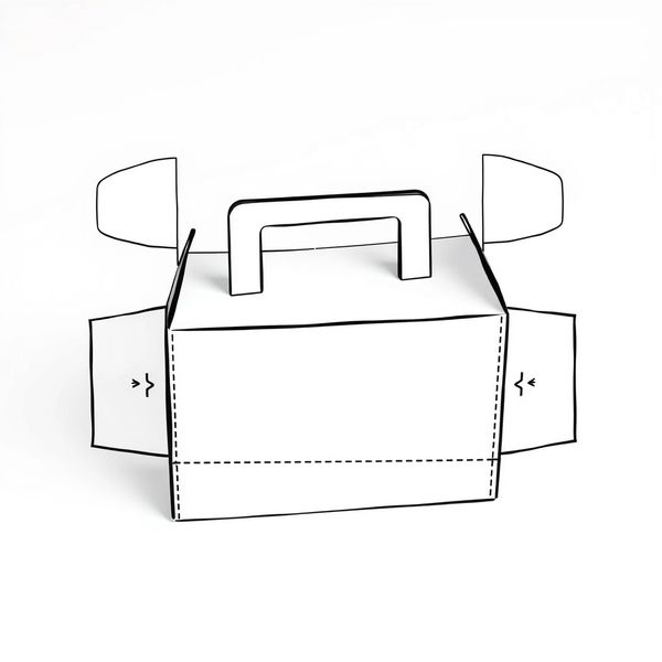 Szablon kartonowej skrzynki