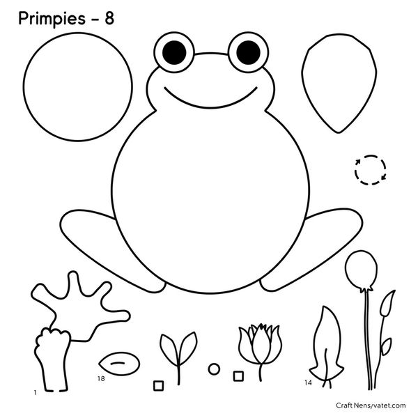 Szablony elementów żabki (do wycięcia)