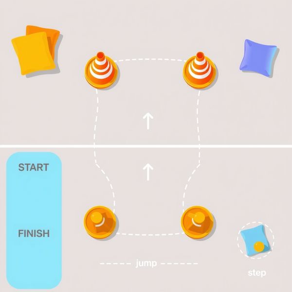 Szablon toru przeszkód — plan i widok