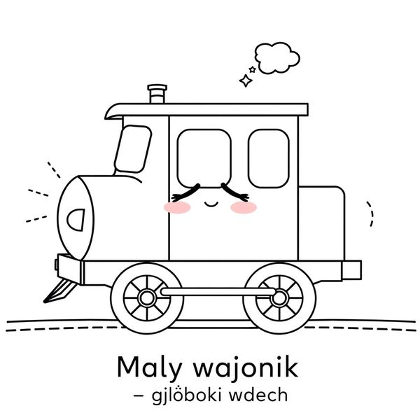 Kolorowanka uspokajająca 'Mały wagonik'