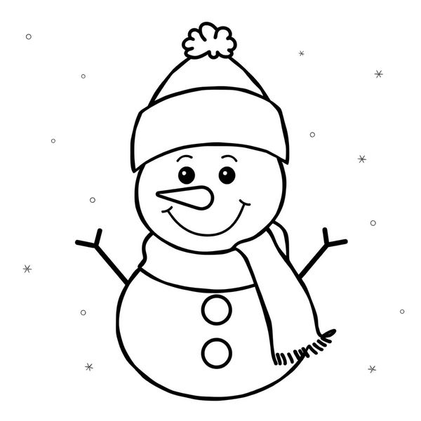 Kolorowanka: Bałwan