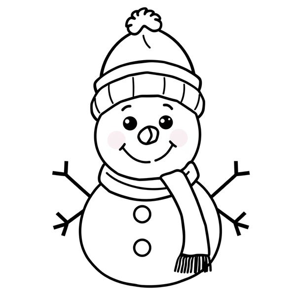 Kolorowanka: Bałwan