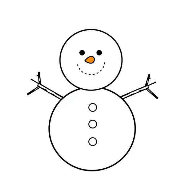 Szablon bałwana — kontur do wydruku