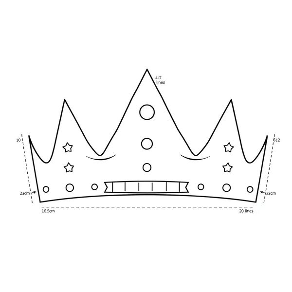 Szablon: Papierowa korona do wycięcia