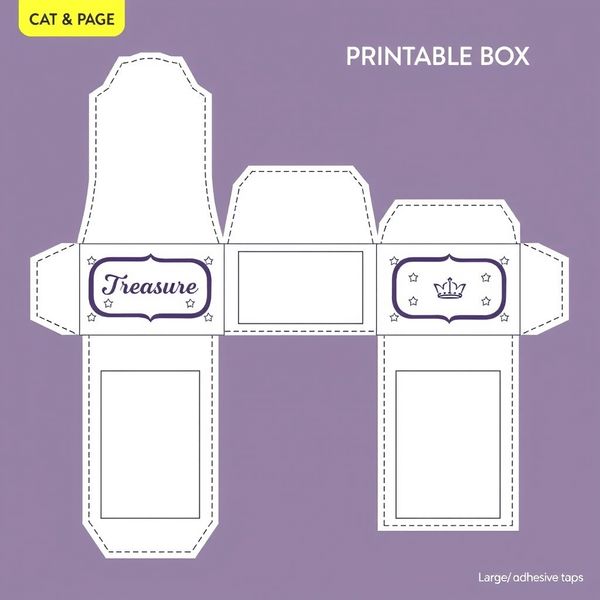 Szablon/Prostokąt: Pudełko "skarbiec/stajenka" do dekoracji