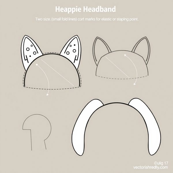 Szablon opasek z uszkami