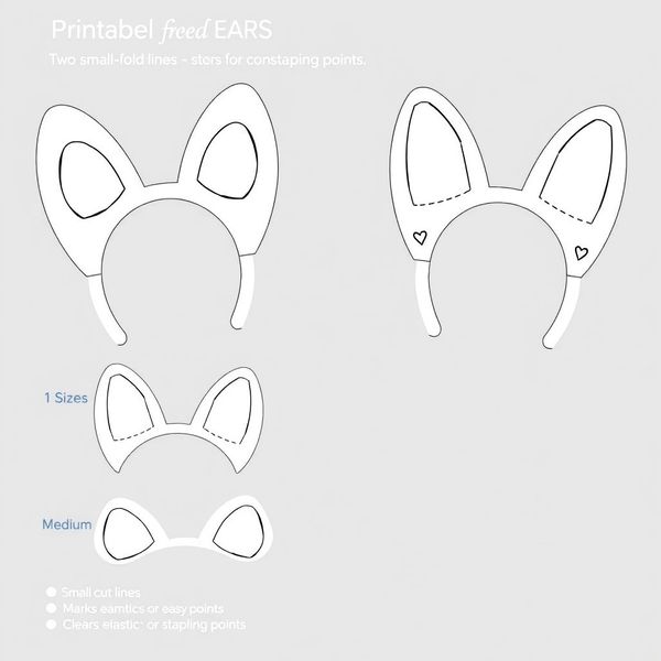 Szablon opasek z uszkami