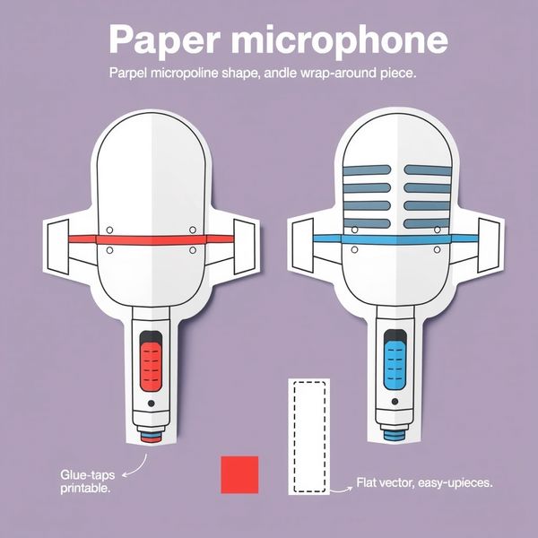 Szablony papierowego mikrofonu