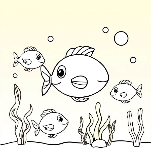Kolorowanka: Rybki