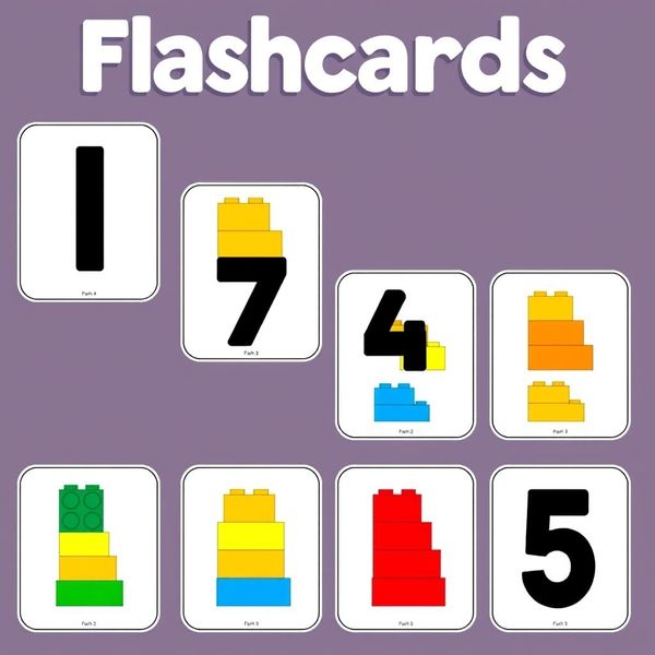 Karty liczbowe 1–5 (klocki)