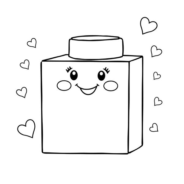 Kolorowanka: Klocek do kolorowania