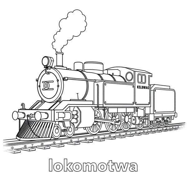 Lokomotywa — kolorowanka