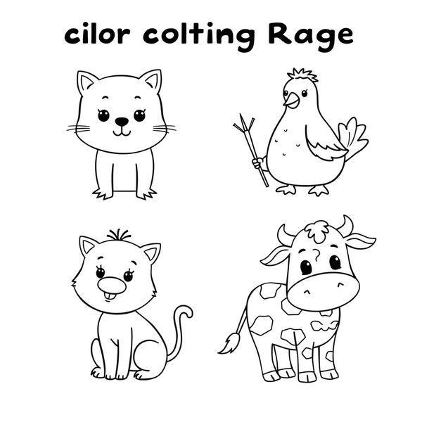 Karty do kolorowania: zwierzątka