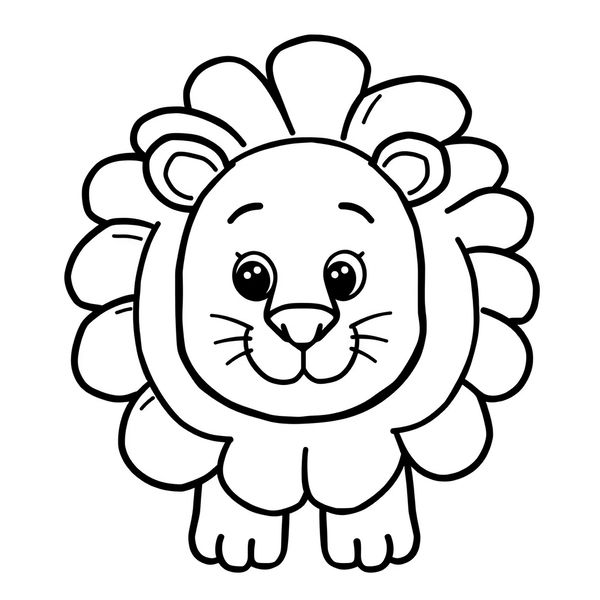 Kolorowanka - twarz lwa