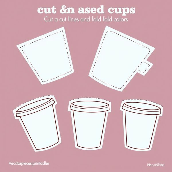 Szablon kubeczków — wytnij i użyj