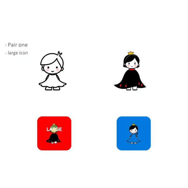 Etykiety do koszyków (duże/małe, czerwony/niebieski)