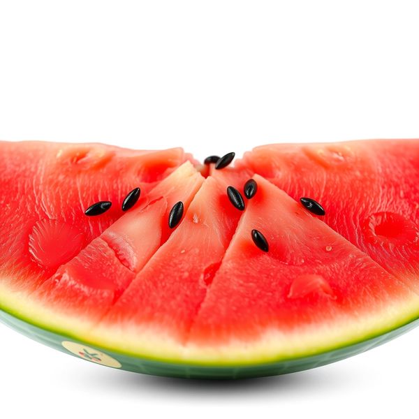 Przekrojony arbuz - miąższ i pestki